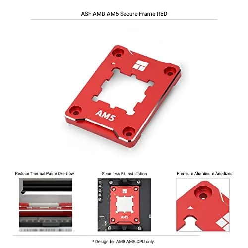 Thermalright ASF-RED AM5 CPU Holder Corrective Anti-Bending Fixing Frame 70mm (2.76in) | Protects AMD AM5 Processors thumbnail 2