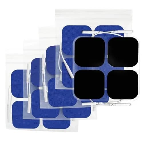 AUVON TENS Unit Electrode Pads (20-Pack, Blue) | Universal 2mm Connector, CE/ROHS Approved thumbnail 1
