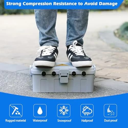 Hrensaw Large Outdoor Electrical Box 12.5x8.5x5 inch IP54 Waterproof Weatherproof Cover thumbnail 7