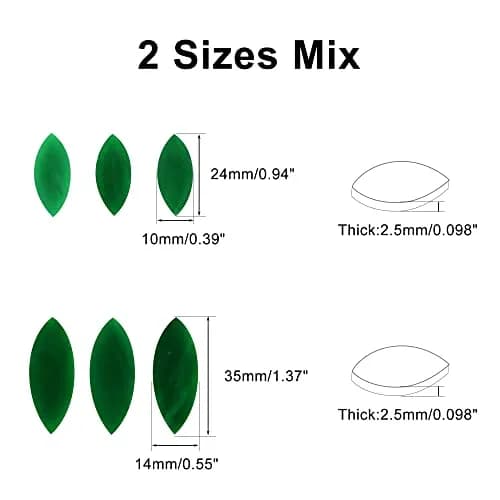 Yoption Petal Mosaic Tiles 100 Pieces | Hand-Cut Glass Flower Leaves for Art & Home Decor thumbnail 4