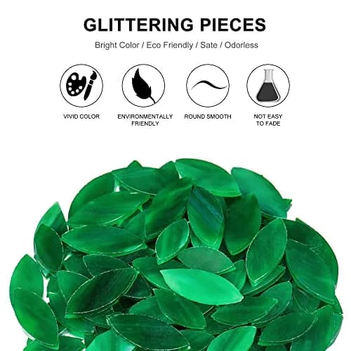 Yoption Petal Mosaic Tiles 100 Pieces | Hand-Cut Glass Flower Leaves for Art & Home Decor thumbnail 2