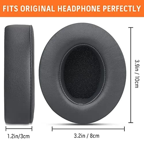 GEVO Replacement Ear Pads for Beats Studio 3 | Thicker Memory Foam, Titanium Grey, Easy Fit thumbnail 8