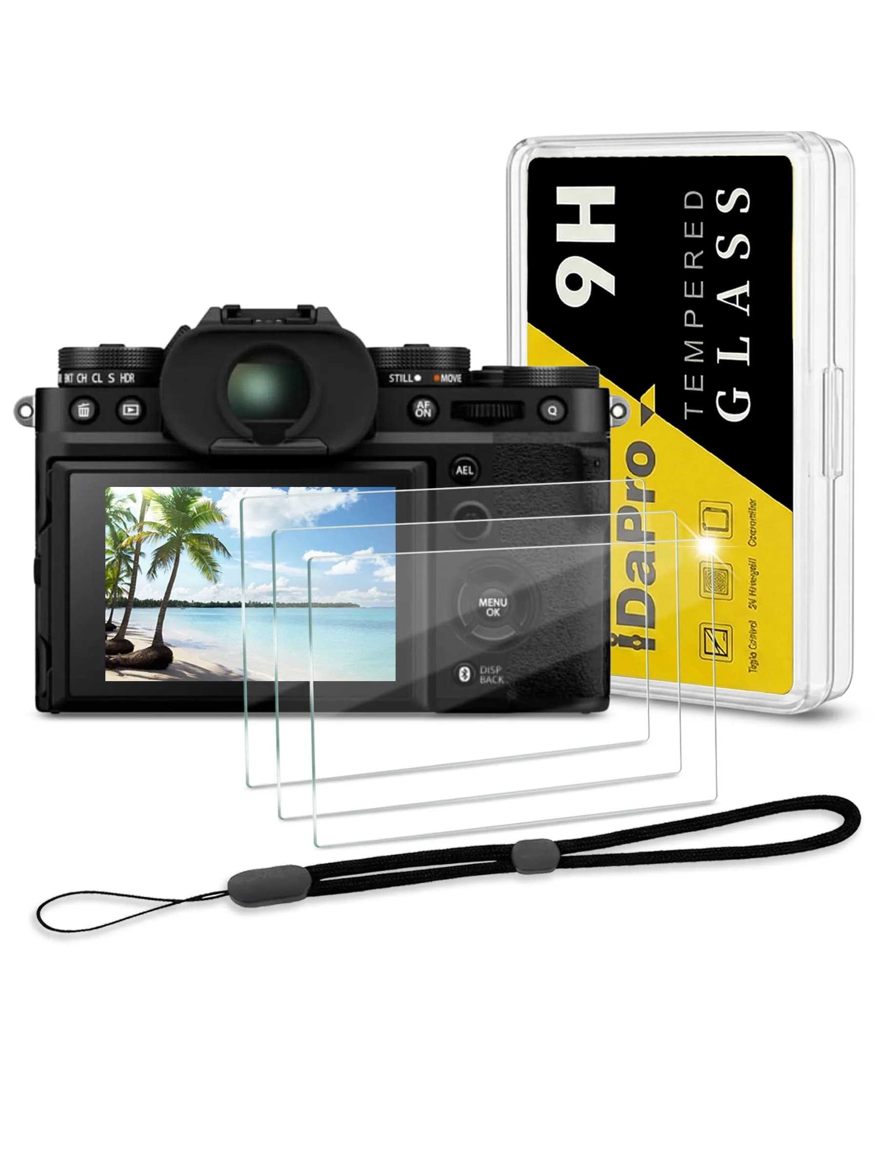 iDaPro Screen Protector for Fujifilm X-T50 9H Tempered Glass | Scratch & Drop Resistant — X-T5