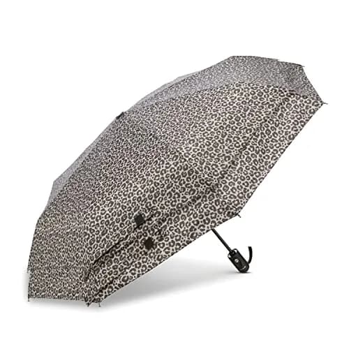 Samsonite Windguard Auto Open/Close Umbrella Grey/Black Cheetah 11.6" (29.7cm) | Teflon Coated Polyester Canopy thumbnail 1