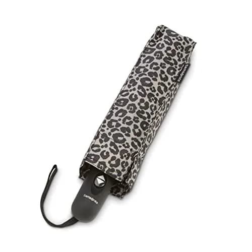 Samsonite Windguard Auto Open/Close Umbrella Grey/Black Cheetah 11.6" (29.7cm) | Teflon Coated Polyester Canopy thumbnail 2