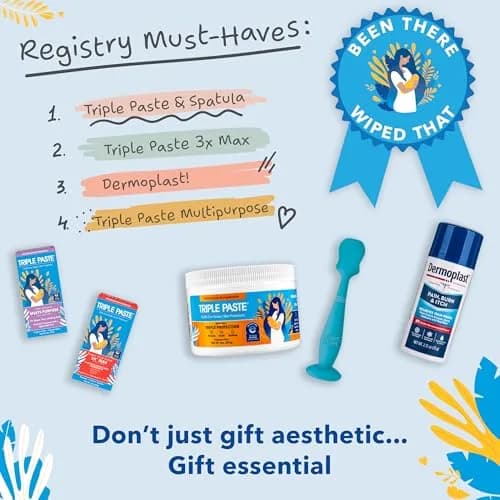 Triple Paste Diaper Rash Cream & Baby Spatula Bundle, 227 g (8 oz) | Pediatrician-Recommended Skin Protectant thumbnail 4