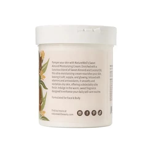 NATURE WELL Sweet Almond Body Cream 473ml (16 Oz) | Deep Hydration for Dry, Sensitive Skin thumbnail 9