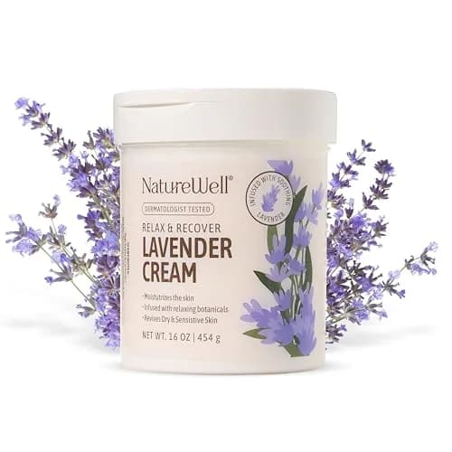 NATURE WELL Lavender Body Cream 473ml (16 Oz) | Dermatologist Tested for Dry & Sensitive Skin thumbnail 1