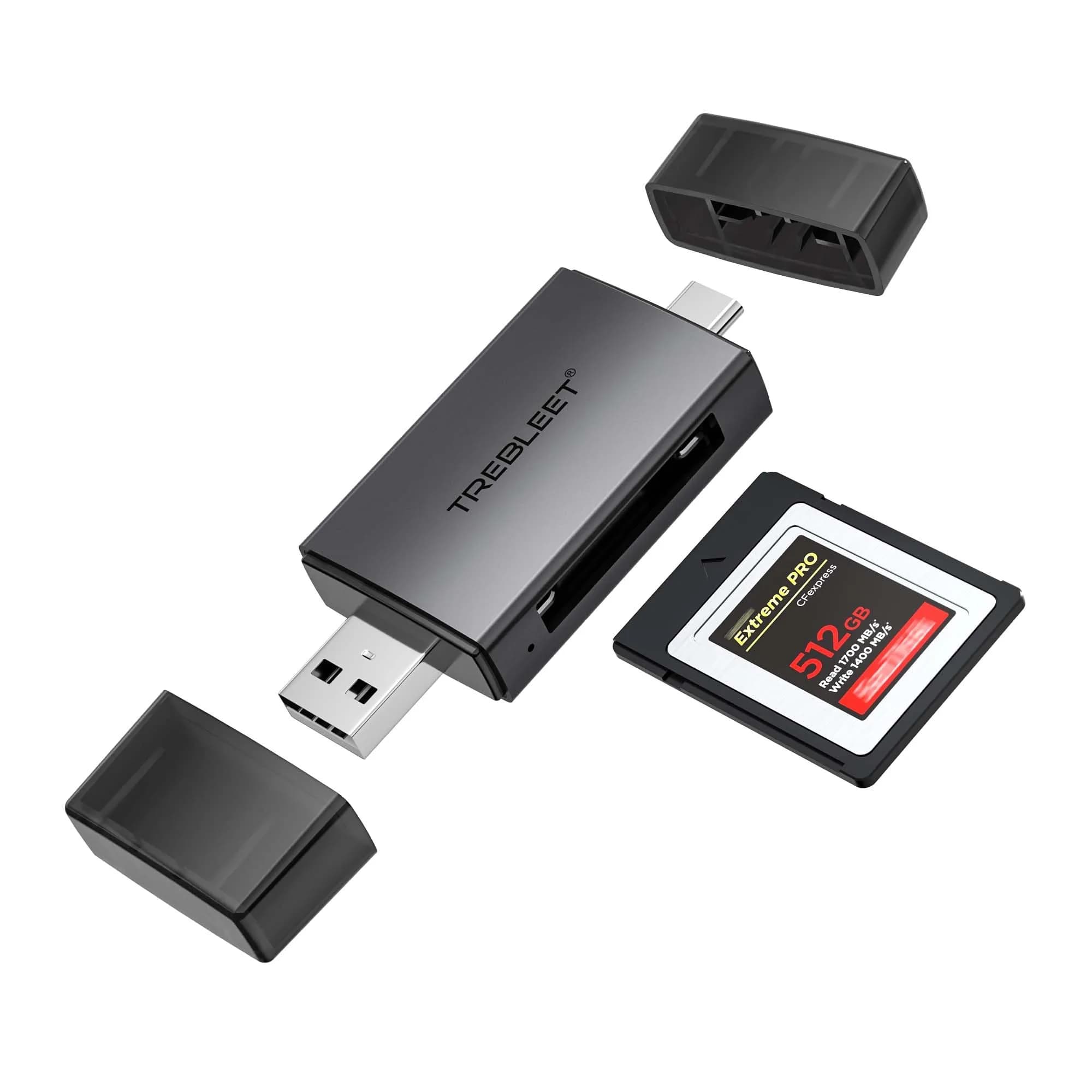 TREBLEET CFexpress Type B Card Reader USB 3.2 10Gbps Up to 900MB/s | High-Speed OTG Adapter for Cameras & Devices - main product image