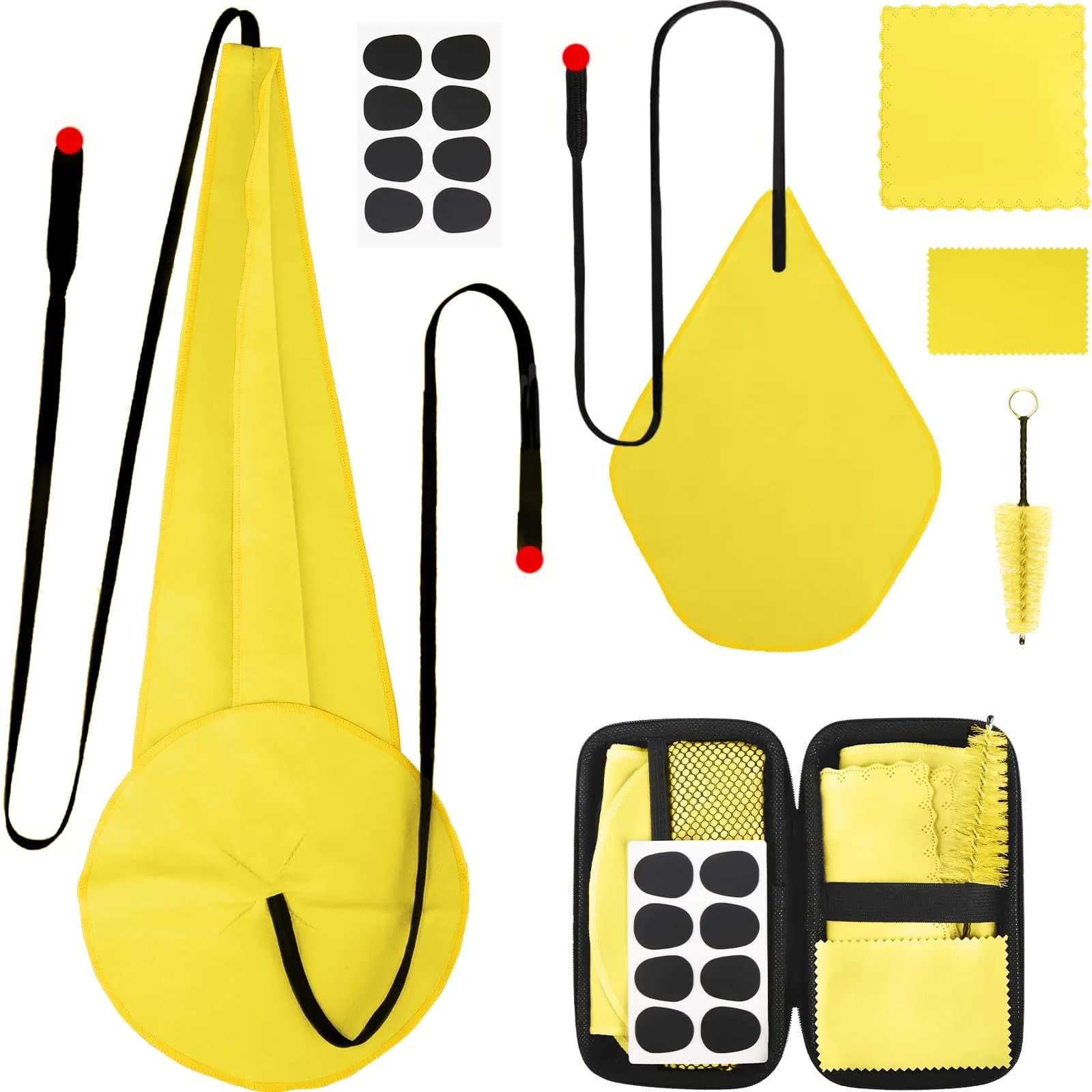 Eison Yellow Brass & Woodwind Instrument Cleaning Kit 8pcs | Sax & Clarinet Care - main product image