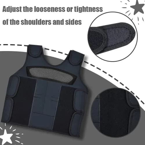 oboist Kids Weighted Vest with 6 Removable Weights, Large (Ages 10+) - Black | Sensory Compression for Calmness thumbnail 3
