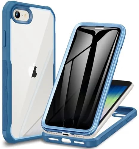 CENHUFO Privacy Case for iPhone SE 2022/2020, 8/7 | Full Body Shockproof with Built-in Privacy Screen Protector thumbnail 1