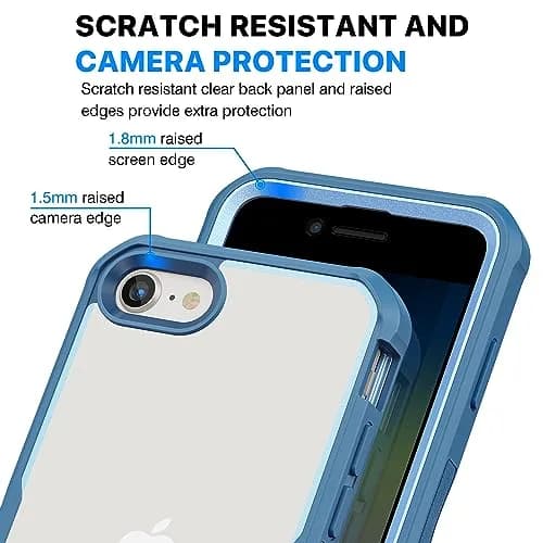 CENHUFO Privacy Case for iPhone SE 2022/2020, 8/7 | Full Body Shockproof with Built-in Privacy Screen Protector thumbnail 6