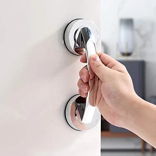 YIDELAI Suction Cup Door Handle for Glass Doors, Cabinets, and Sliding Doors | 19.4cm (7.6") Silver thumbnail 4