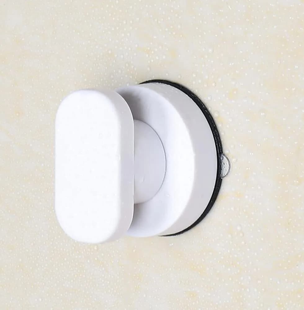 YIDELAI Suction Cup Door Handle for Glass Doors, Cabinets, and Sliding Doors | 19.4cm (7.6") Silver — Small white