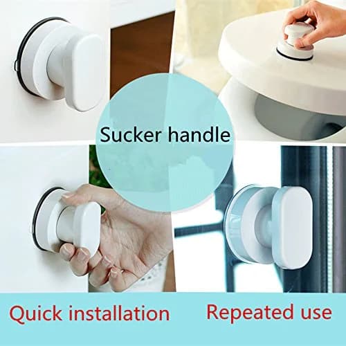 YIDELAI Suction Cup Door Handle for Glass Doors & Cabinets 19.4cm (7.6") | Easy Install No-Drill Grip thumbnail 6