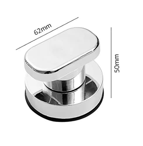 YIDELAI Suction Cup Door Handle with Locking Mechanism for Glass Doors, Cabinets, and Sliding Doors | 19.4cm (7.6 inches) Silver thumbnail 2