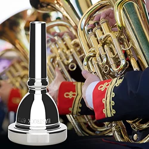 EASTROCK Standard Tuba Mouthpiece 6.8cm (2.68in) Silver Plated | Vacuum Packed for Tuba Players thumbnail 7