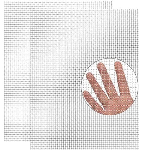 Valchoose 304 Stainless Steel Mesh Screen 2-Pack | 5 Mesh, 11" x 14.2" Crimped Weave thumbnail 1