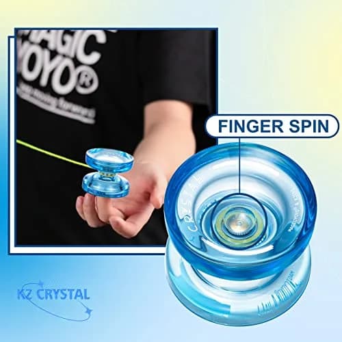 MAGICYOYO K2 Crystal Blue Responsive & Unresponsive Yoyo for Kids 8-12, 55.3mm Diameter | Dual Function Yoyo thumbnail 7