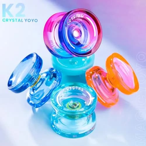 MAGICYOYO K2 Crystal Blue Responsive & Unresponsive Yoyo for Kids 8-12, 55.3mm Diameter | Dual Function Yoyo thumbnail 2