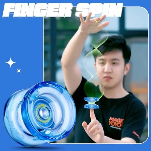 MAGICYOYO K2 Crystal Blue Responsive & Unresponsive Yoyo for Kids 8-12, 55.3mm Diameter | Dual Function Yoyo thumbnail 3