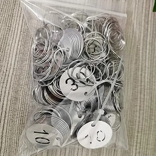 Wzttdm Stainless Steel Numbered Tags, Round Metal Key Tags with Rings (1-30) | Durable, Corrosion-Resistant ID Tags for Office & Home thumbnail 6
