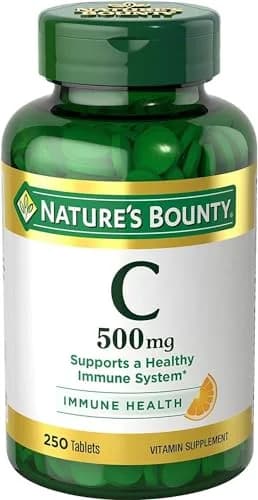 Nature's Bounty Pure Vitamin C 500 mg Tablets 250 Count (Pack of 9) | Immune Support with Antioxidant Power thumbnail 1