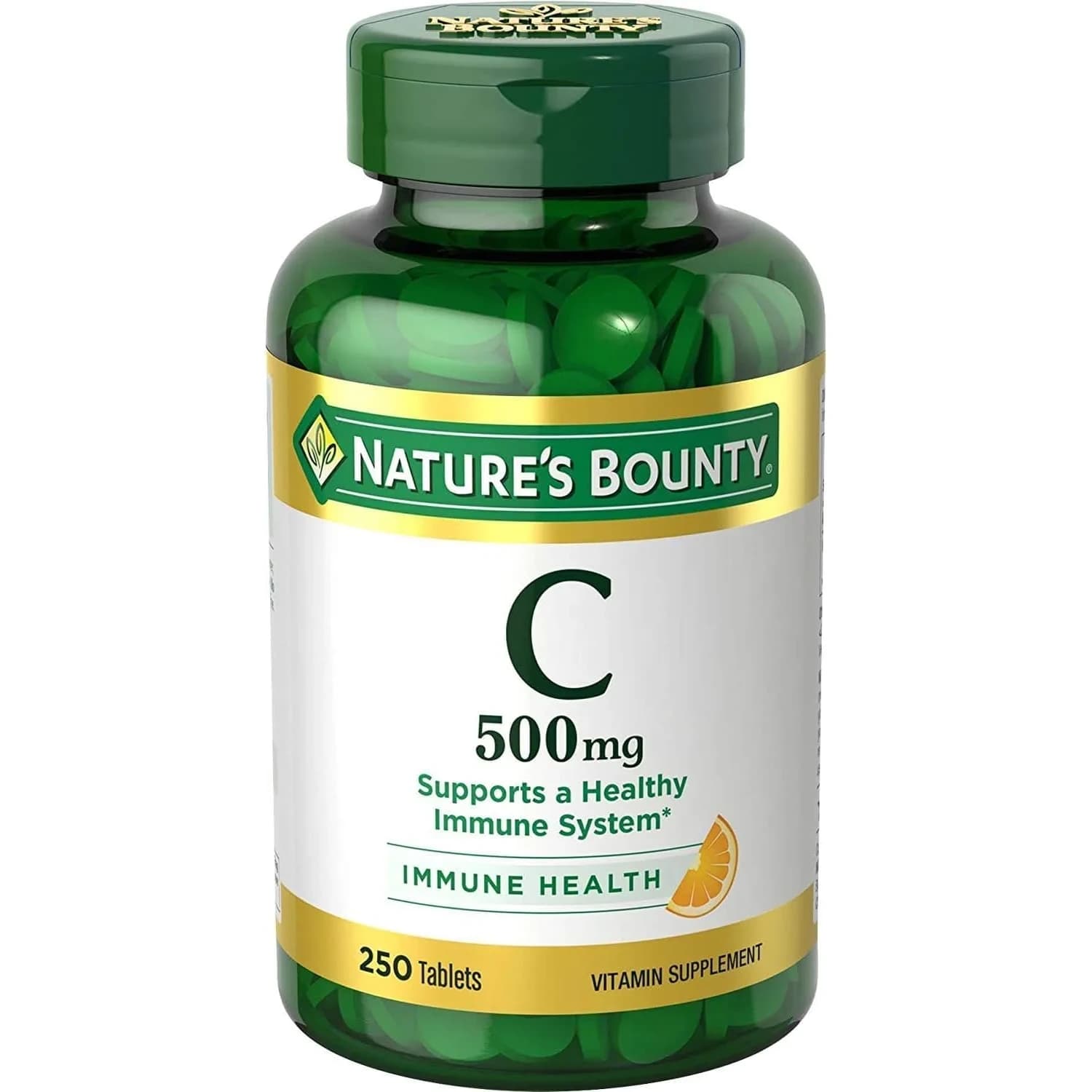 Nature's Bounty Pure Vitamin C 500 mg Tablets 250 Count (Pack of 9) | Immune Support with Antioxidant Power