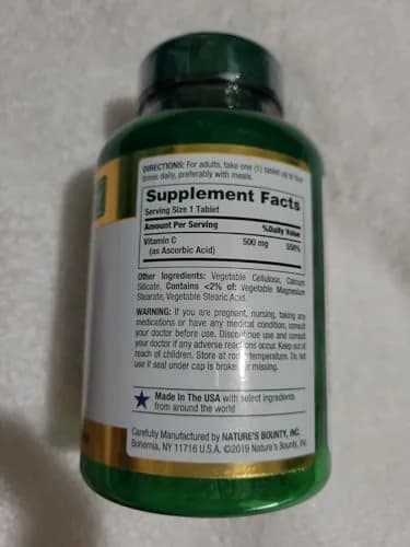 Nature's Bounty Pure Vitamin C 500 mg Tablets 250 Count (Pack of 9) | Immune Support with Antioxidant Power thumbnail 3