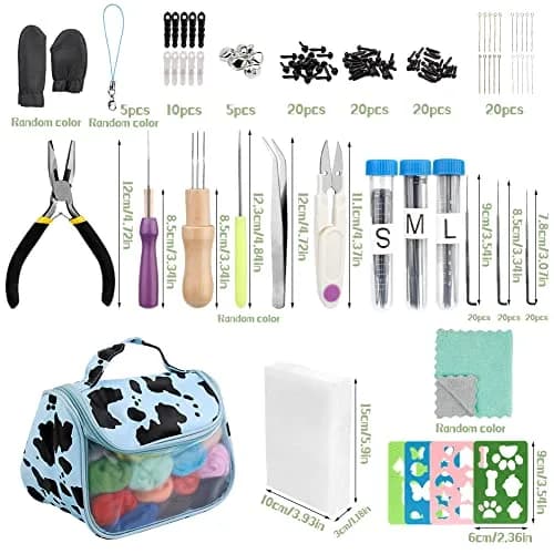 JUPEAN Needle Felting Kit for Beginners 50 Colors | Complete Wool Felting Set with Needles & Tools thumbnail 2