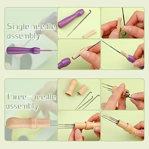 JUPEAN Needle Felting Kit for Beginners 50 Colors | Complete Wool Felting Set with Needles & Tools thumbnail 3