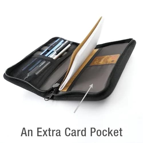 Krozur Field Notes Cover with YKK Zipper 3.5 x 5.5 Pocket Journal Cover Water Resistant thumbnail 5