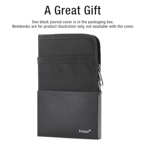 Krozur Field Notes Cover with YKK Zipper 3.5 x 5.5 Pocket Journal Cover Water Resistant thumbnail 9
