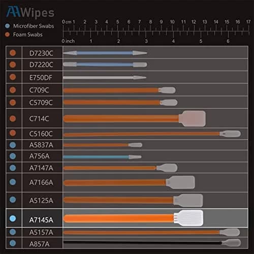 AAwipes 125 mm (5") Cleanroom Swabs, 100 pcs | Lint-Free Knitted Polyester Rectangular Flat Head Lab Swabs thumbnail 3