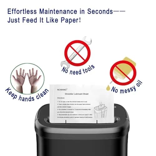 NCWANG Paper Shredder Lubricant Sheets 24 Pack | Eco-Friendly, Reduce Jams, Extend Shredder Life thumbnail 2