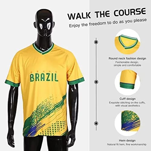 DIBEI Brazil 2026 World Cup Fan Soccer Jersey - Medium thumbnail 5