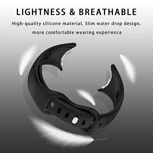 Eiavike Slim Bands Compatible with Google Pixel Watch 4 3 (41mm)/Pixel Watch 2 1 | Breathable Silicone Sport Strap thumbnail 4