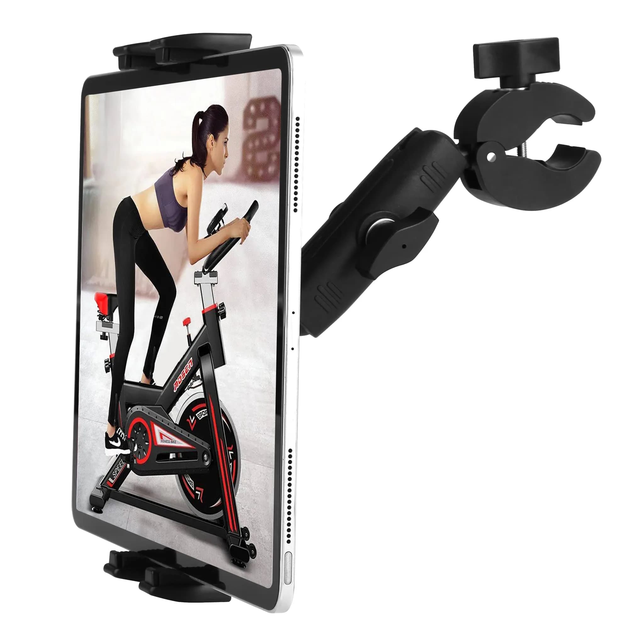 Peastrex Portable Electronic Device Mount for Exercise Bikes | Durable Nylon & Glass Fiber, 4-13" Compatibility, 220g