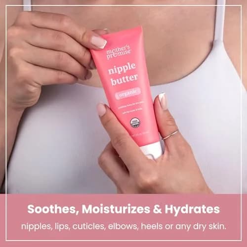 Mother's Promise Nipple Butter Cream 2 fl oz (59 ml) | Lanolin-Free Organic Soothing Balm for Breastfeeding thumbnail 6