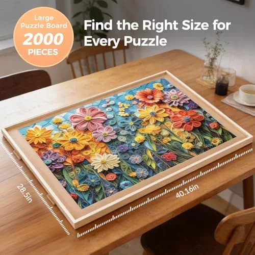 ALL4JIG Rotating Puzzle Board 28.5"x40.16" (71.6cm x 101.6cm) | Non-Toxic & BPA-Free Jigsaw Puzzle Table for Adults thumbnail 2