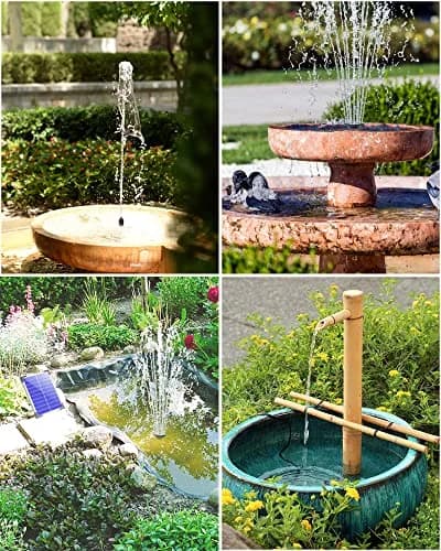 Biling 6.5W Solar Water Pump 250L/h 40-80cm Spray Height | Dry-Run Protected Fountain Pump for Bird Baths & Ponds thumbnail 6