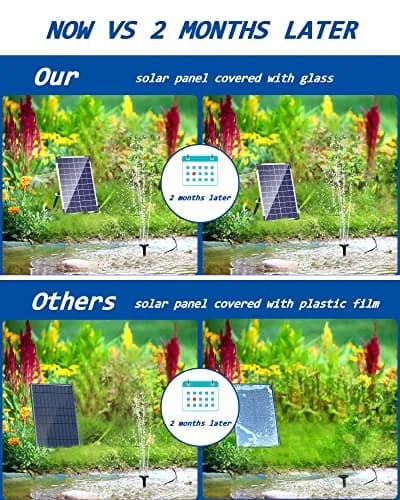 Biling 6.5W Solar Water Pump 250L/h 40-80cm Spray Height | Dry-Run Protected Fountain Pump for Bird Baths & Ponds thumbnail 9