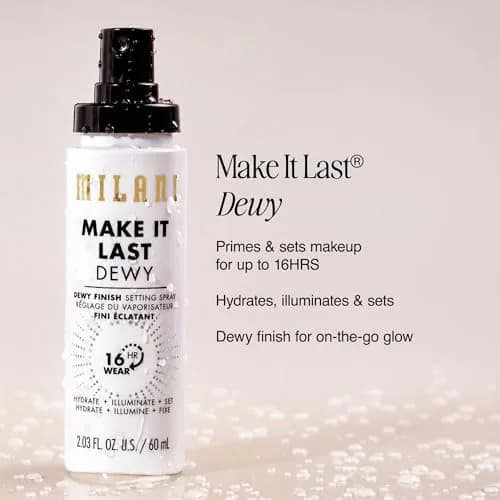 Milani Make It Last Dewy Setting Spray 200ml (6 Fl Oz) | Hydrates & Illuminates for 16Hr Dewy Finish thumbnail 3