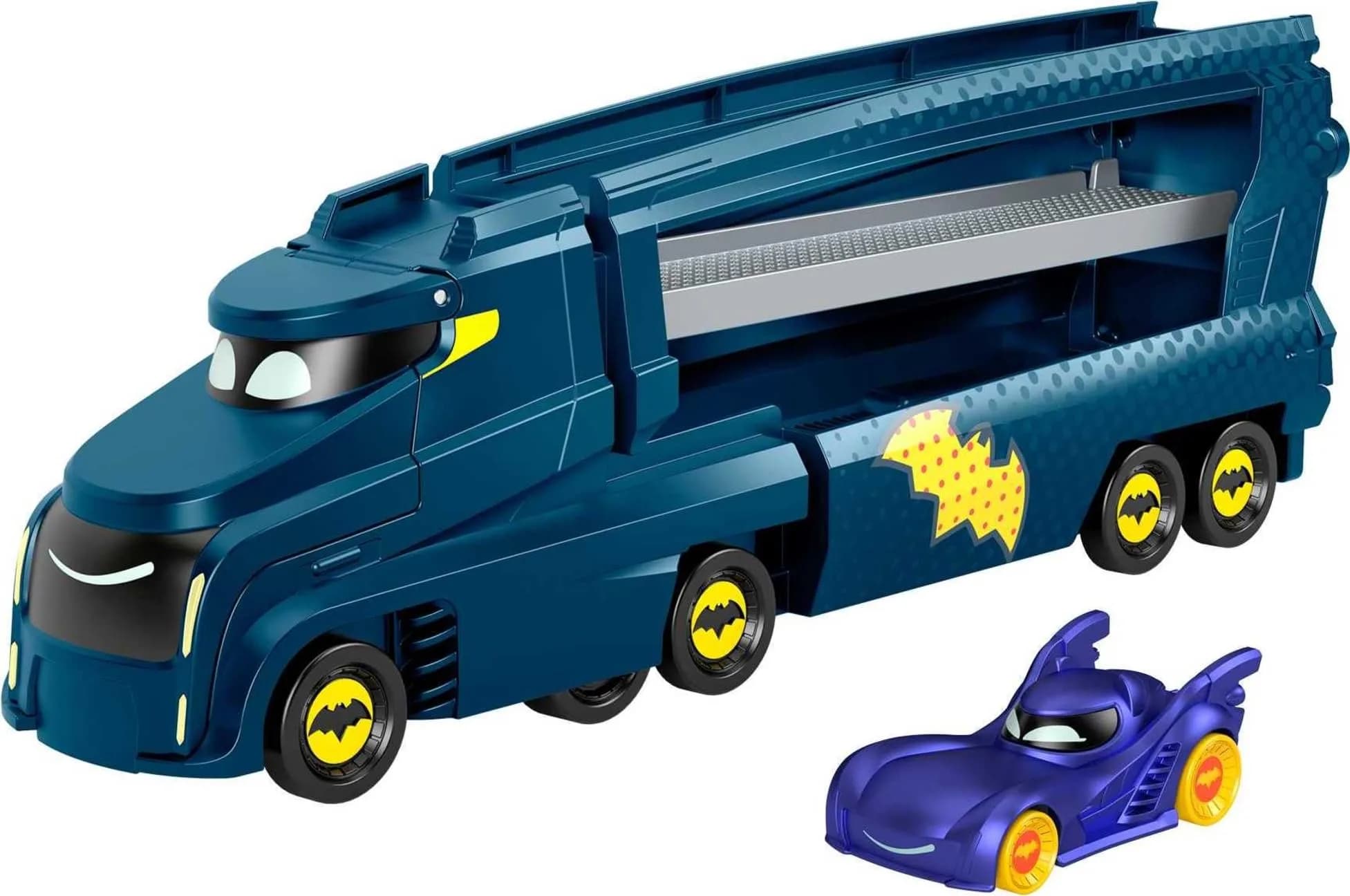 Fisher-Price Batwheels Bat-Big Rig Toy Hauler & Car | 1:55 Scale Diecast Vehicle, Ages 3+ - main product image