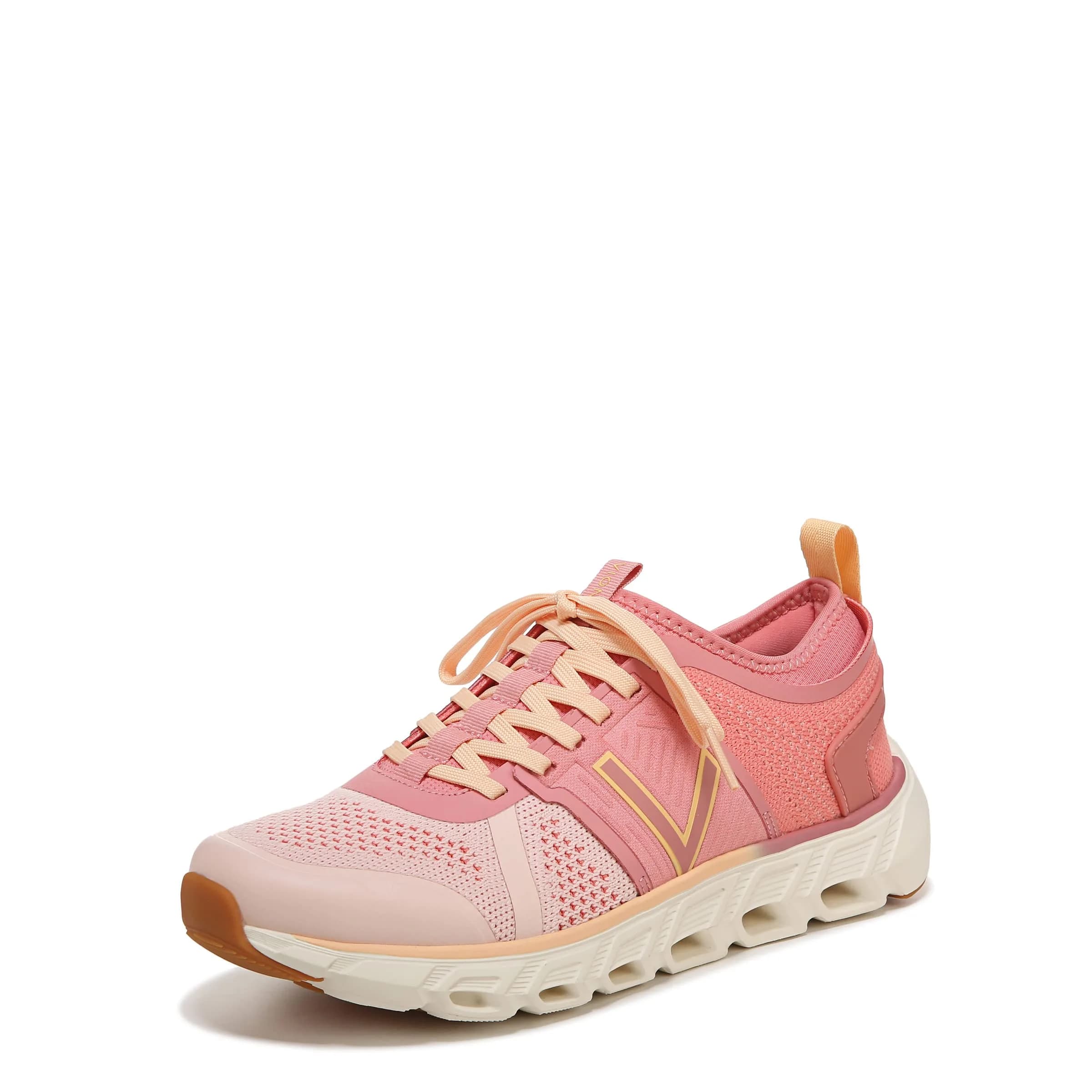 Vionic Women's Captivate Oxford Walking Shoes Smoked Salmon Knit 1.87" Heel | APMA Recommended Arch Support - main product image