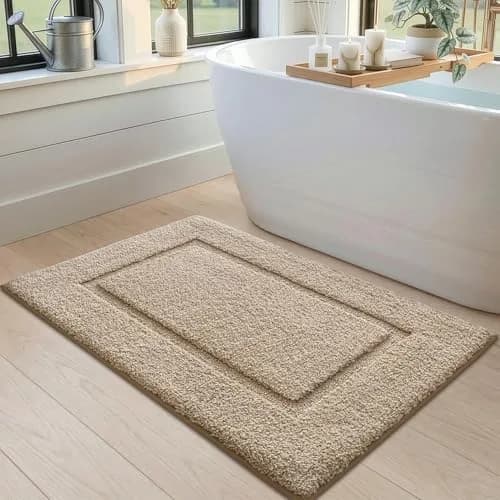 DEXI Plush Microfiber Bath Mat 91cm x 61cm (36"x24") | Soft Absorbent Non-Slip Bathroom Rug for India thumbnail 3