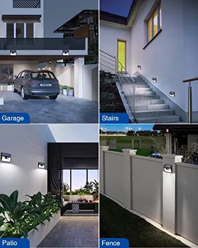 Peasur Solar Lights Outdoor Waterproof 4 Pack | 140LED Motion Sensor Security Lights for Patio & Fence thumbnail 3
