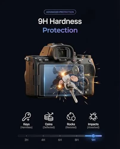 iDaPro Screen Protector for Sony Alpha A7R VI/A7R V/A7V, 9H Glass | Scratch & Drop Resistant, Ultra Thin thumbnail 2