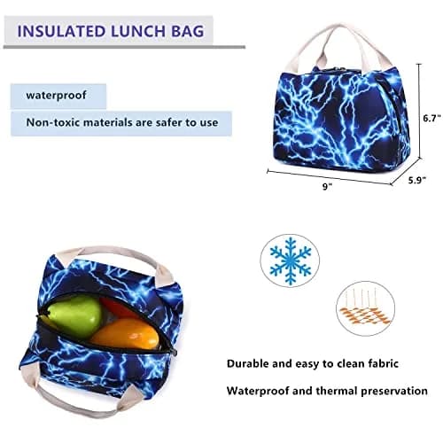 mezhsa Lightning Blue Backpack 17 Inches | Waterproof Lightweight School Bag for Kids thumbnail 2